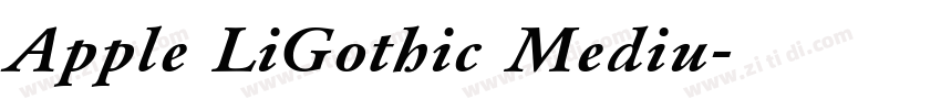 Apple LiGothic Mediu字体转换